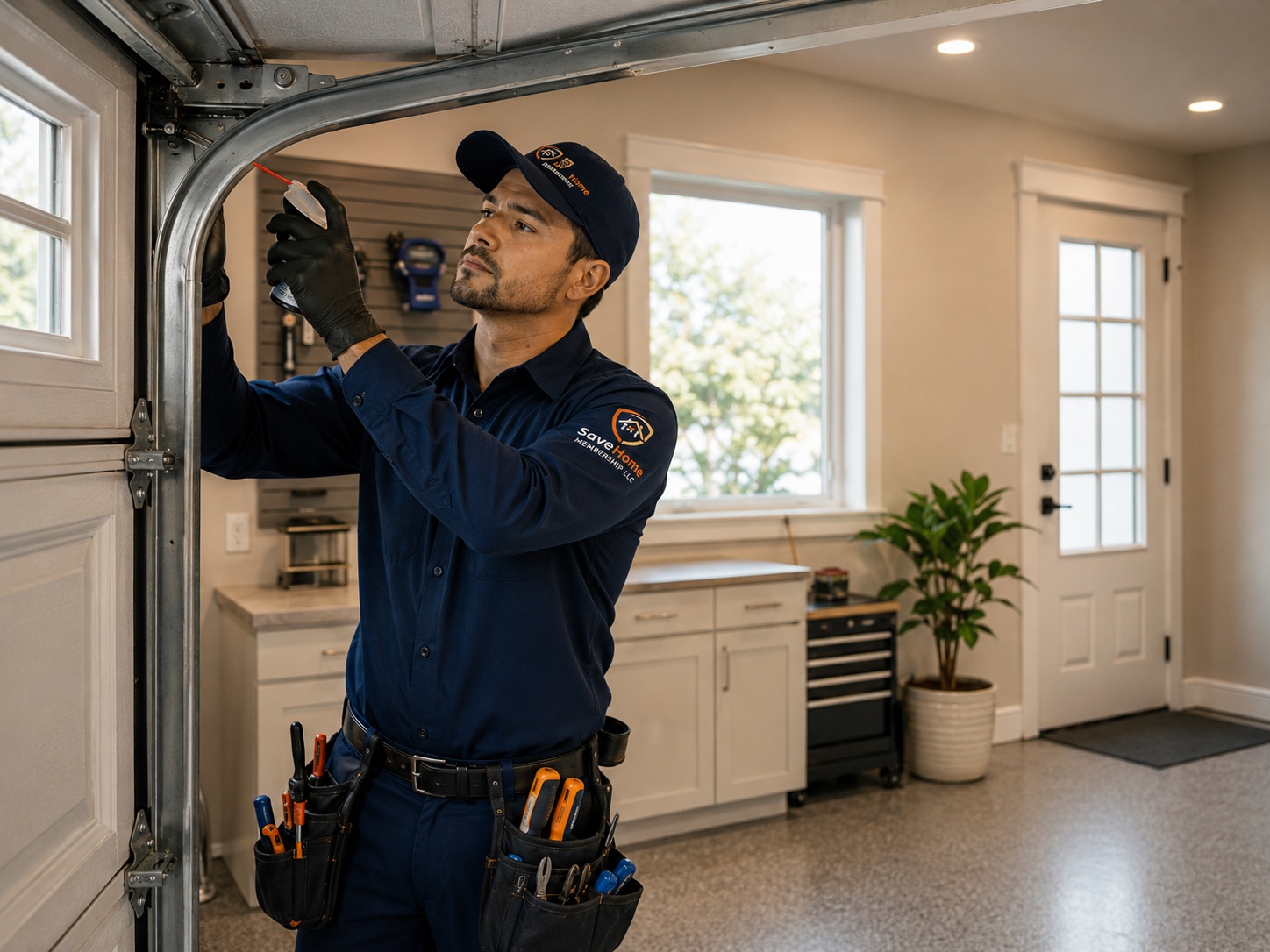 Garage door maintenance and lubrication service